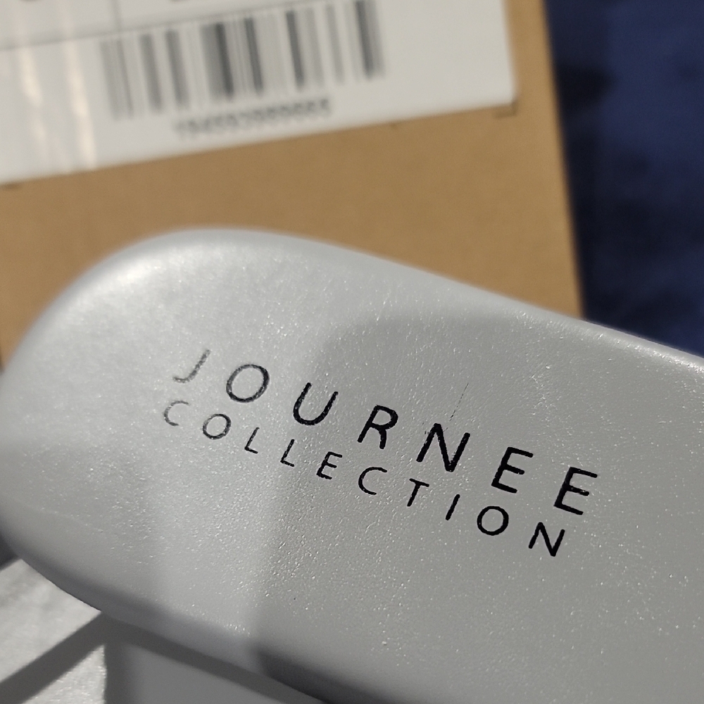 Journee Collection Adyrae Blue Grey Women's Sandals NIB - Picture 2 of 6